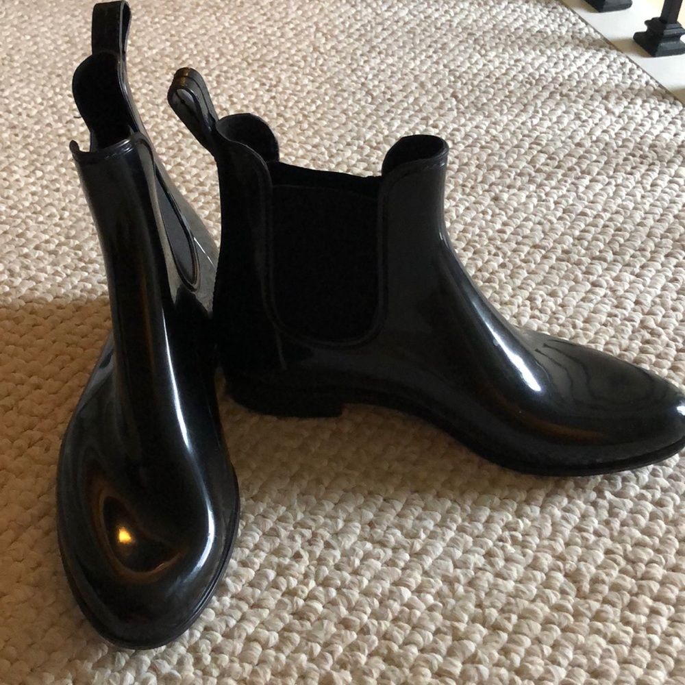 JCREW BLACK RAINBOOTIES